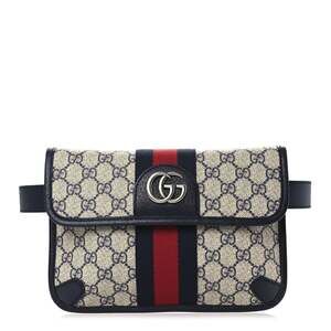 Gucci Gg Supreme Web Small Ophidia Belt #231022G10B